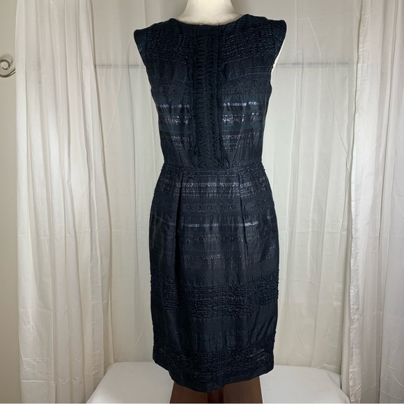 Piazza Sempione‎ Black Metallic Cocktail Dress Size IT 42 US 6 - Picture 1 of 16